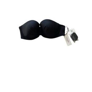 Calvin‎ Klein Black Molded Underwire Balconette Bikini Top Size XL NWT $78
